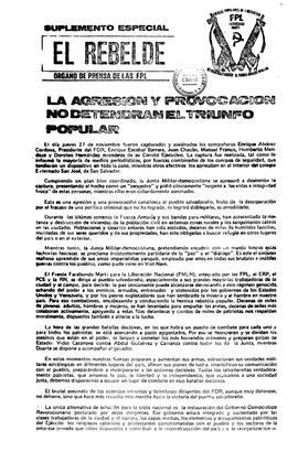 El Rebelde: suplemento especial, noviembre de 1980