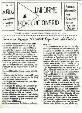 Informe Revolucionario, año 2, número 13