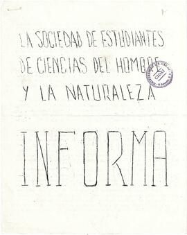 La Sociedad de Estudiantes de Ciencias del Hombre y la Naturaleza