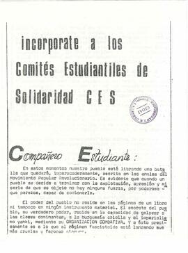 Incorporate a los comités estudiantiles de solidaridad CES