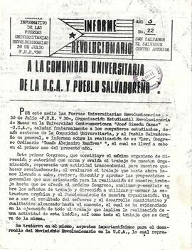 Informe Revolucionario, año 3, número 22