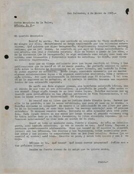 Carta a Mauricio de la Selva, 4 de marzo de 1965