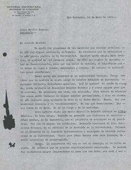 Carta a Matías Romero, 24 de mayo de 1965